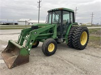 6310 jd 2wd, cab, hydro 3 valve, 620 loader,