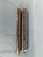 Lot of 2 - Brown Wooden Look Wallpaper Roll