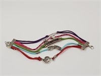 Best Friend Leather Charm Bracelet