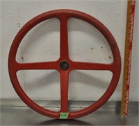 Large vintage cast metal shut off wheel