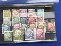 German Used Stamp Set #702-721  CV $22.35