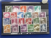 German Used Stamp Set #1170-1192  CV $12.60