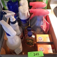 CLEANING SUPPLIES- FEBREZE, LYSOL, LIME-A-WAY, ETC