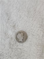 1908 D Silver Barber Dime