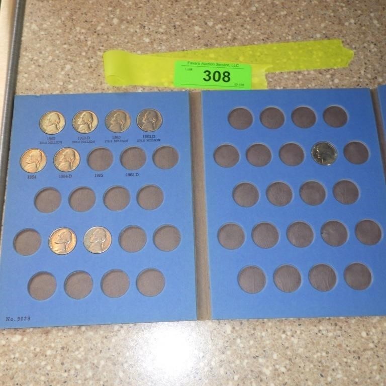 JEFFERSON NICKELS IN COIN BOOK