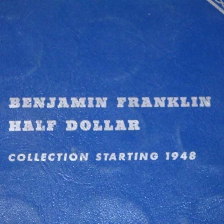 BENJAMIN FRANKLIN HALF DOLLARS IN COIN BOOK