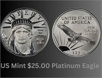 $25.00 American Platinum Eagle Coin