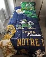 Twin Notre Dame Bed comforter and pillow