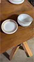 Corelle ware 6 saucers and 5 bowls