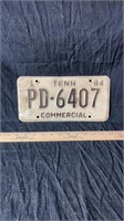 1984 commercial TN license plate