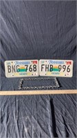 Henry Co TN License plates and holder
