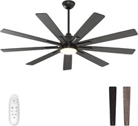 62" Black Ceiling Fan