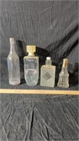 Glass liquor bottles