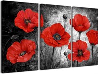SEALED-Red Poppy Flower Wall Art