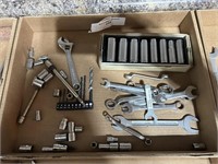 Assorted sockets and wrenches