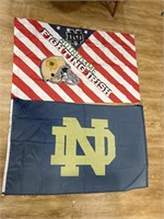 2 Notre Dame Flags- 3’ x 5’