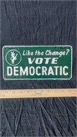 Vintage democratic license plate