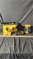 DeWalt 12V drill, spare battery, charger, and