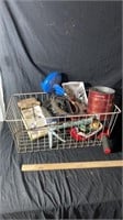 Nice wire basket with misc items.