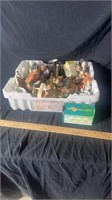 Box of misc figurines and more