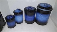Nihow set of 4 canisters one lid handle needs