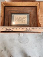 Wooden box and frame with saying