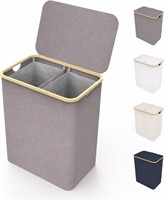 Double Laundry Hamper with Lid Cover