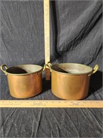 2 amazing copper pots - very vintage