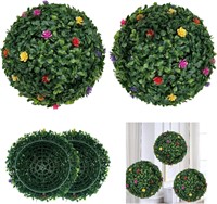2PCS Artificial Boxwood Topiary Ball