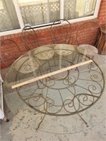 Awesome metal patio table with 4 chairs