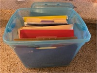 Tote of Office Supplies