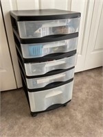 Rolling Storage with office supplies