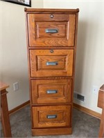 Wood Filing Cabinet with keys