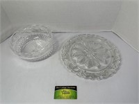 Crystal Bowl and Platter