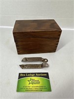 Genesee Church key and antique Recipe Box