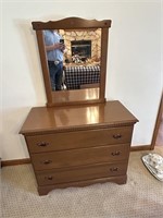 Small 3 Drawer Dresser with mirror