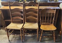 3 Wood Chairs
