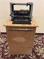 12 In. Delta Portable Planer on Cabinet w/ Wheels