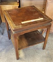 Wood Table/End Table With Bottom Shelf