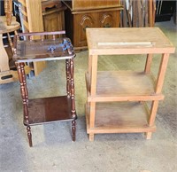 2 Small Wood Stands