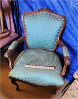 Vintage Wood Parlor Chair