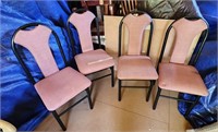 4 Metal Frame Padded Chairs