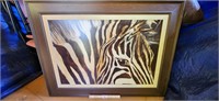 Zebra Close Up Large Framed Wall Art