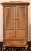 Charming Wood Armoire w/ Light Finish