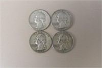 1958 D, 61 D, 61 D, 62 D WASH. QUARTERS 90%