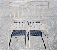 Pair of patio chairs, 17 1/2" w. x 18" d.