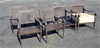 Set of 6 Brown Jordan patio chairs