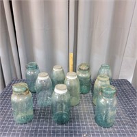 K3 10Pc Mason Canning jars Atlas Crown 1/2 Gallon
