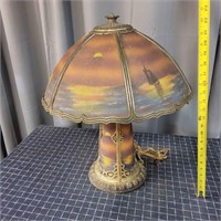N2 Glass light w/night light Lamp 22 inches tall