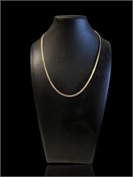 18k Yellow Gold Triple Hammered Chain Necklace